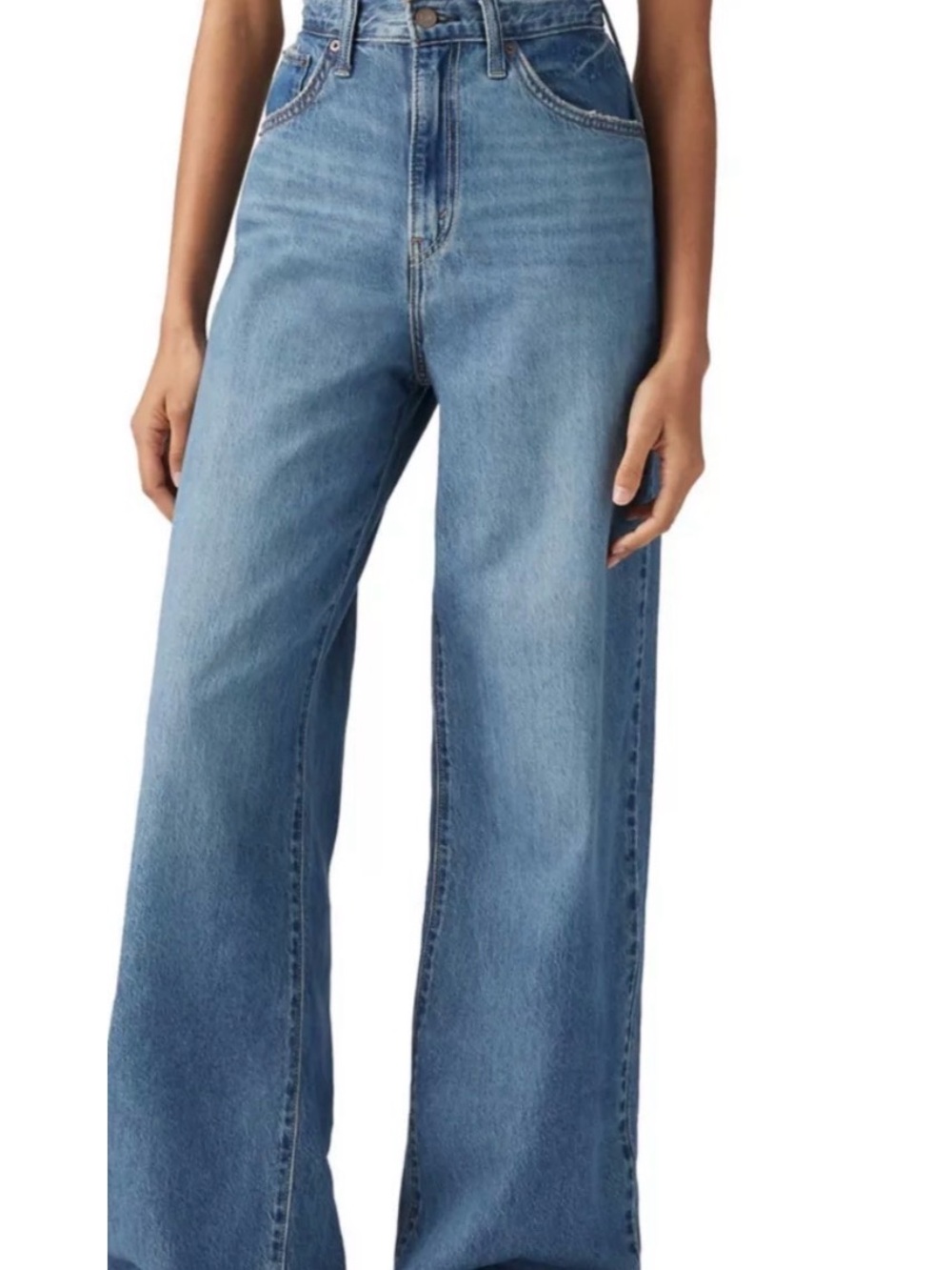 Levi's Women's Cinch Baggy Jeans - Light Blue Wash